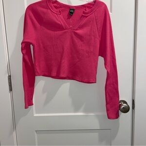 Cropped Long Sleeve Top